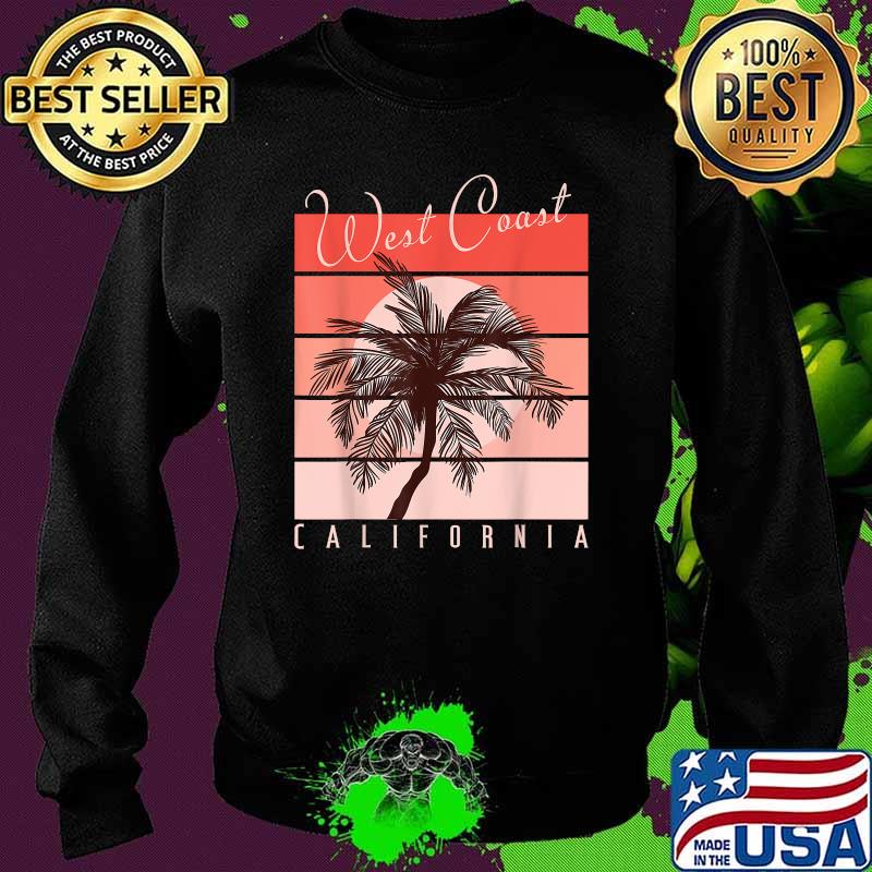 West Coast CALIFORNIA T-Sunset Retro T-Shirt Sweater West Coast CALIFORNIA T-Sunset Retro T-Shirt Sweater