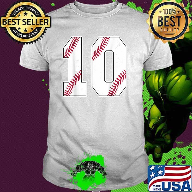 10th Birthday 10 Years Old Baseball Love Baseball T-Shirt