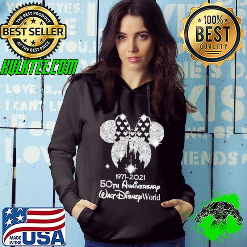 1971 2021 50th anniversary walt disney world minnie mouse bling shirt