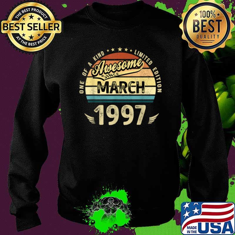 24 Years Old Awesome Since March 1997 24th Birthday Shirt Sweater 24 Years Old Awesome Since March 1997 24th Birthday Shirt Sweater