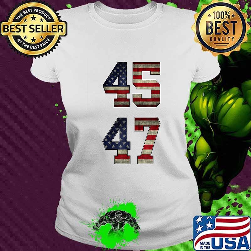 4547 Squared Trump 2024 Election Retro USa Flag T-Shirt Ladies tee 4547 Squared Trump 2024 Election Retro USa Flag T-Shirt Ladies tee