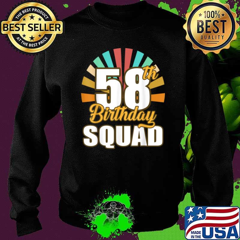 54th Birthday Squad Cool 58th Years B day Shirt Sweater 54th Birthday Squad Cool 58th Years B day Shirt Sweater