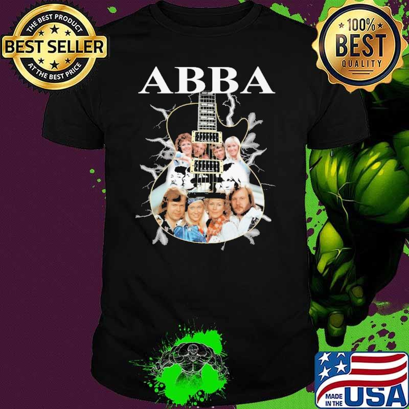 ABBA guitar rock band music shirt