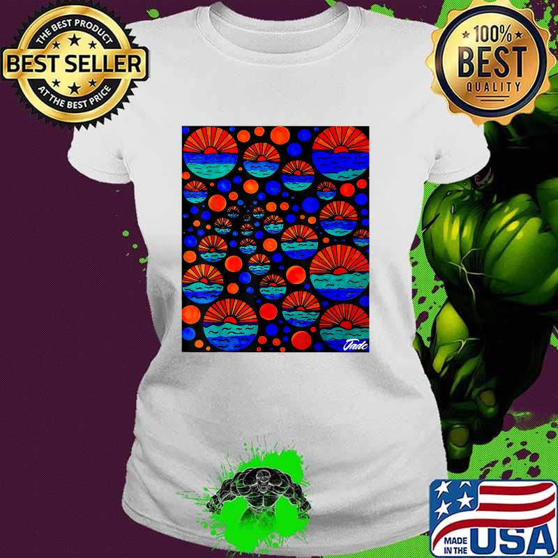 Abstract Sunset Beach T-Shirt Ladies tee Abstract Sunset Beach T-Shirt Ladies tee