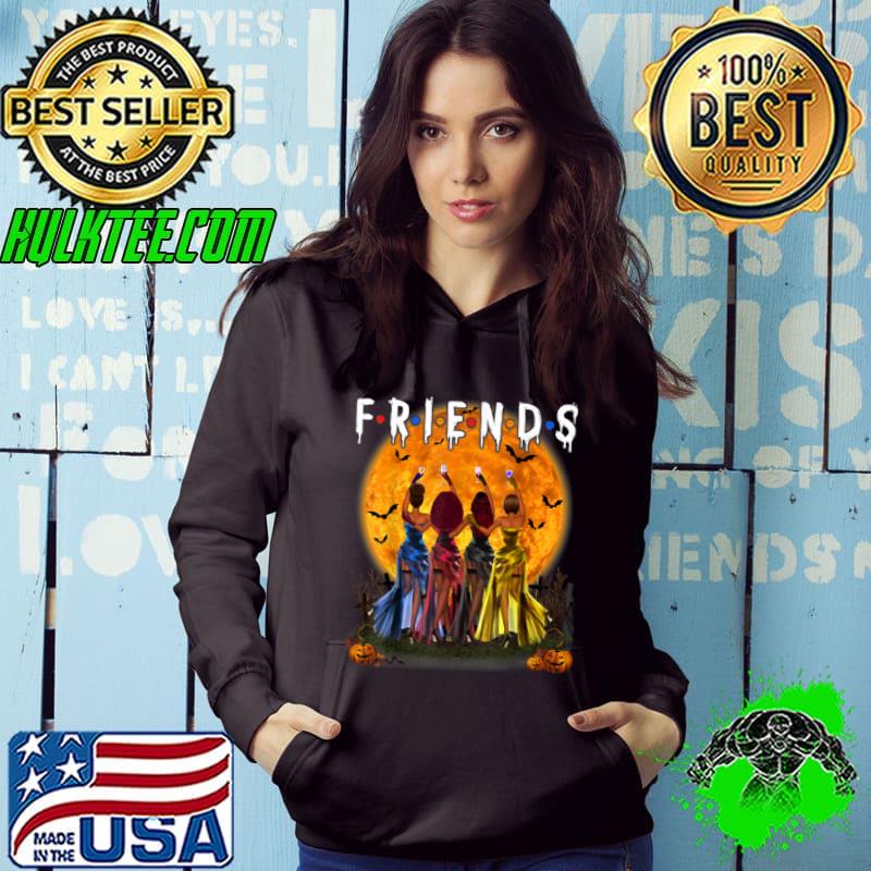 Afro Friends Drinking Wine Together Women Moon Halloween Shirt