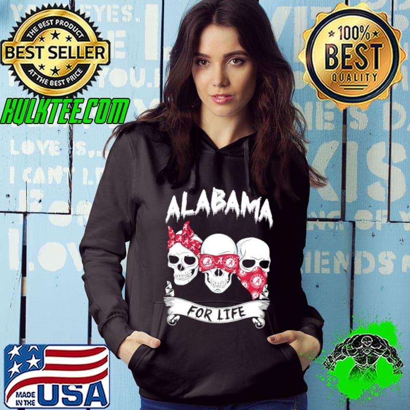 Alabama for life Skull Halloween shirt