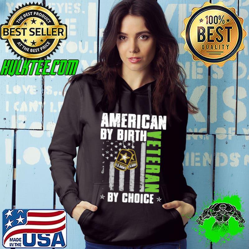 American By Birth Veteran By Choice Usa Flag Shirt