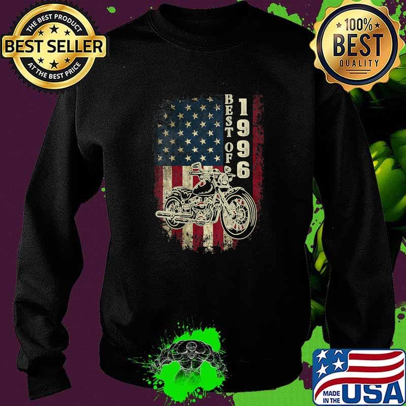 American Flag Best Of 1996 Motorcycle Rider 25th Birthday T-Shirt Sweater American Flag Best Of 1996 Motorcycle Rider 25th Birthday T-Shirt Sweater
