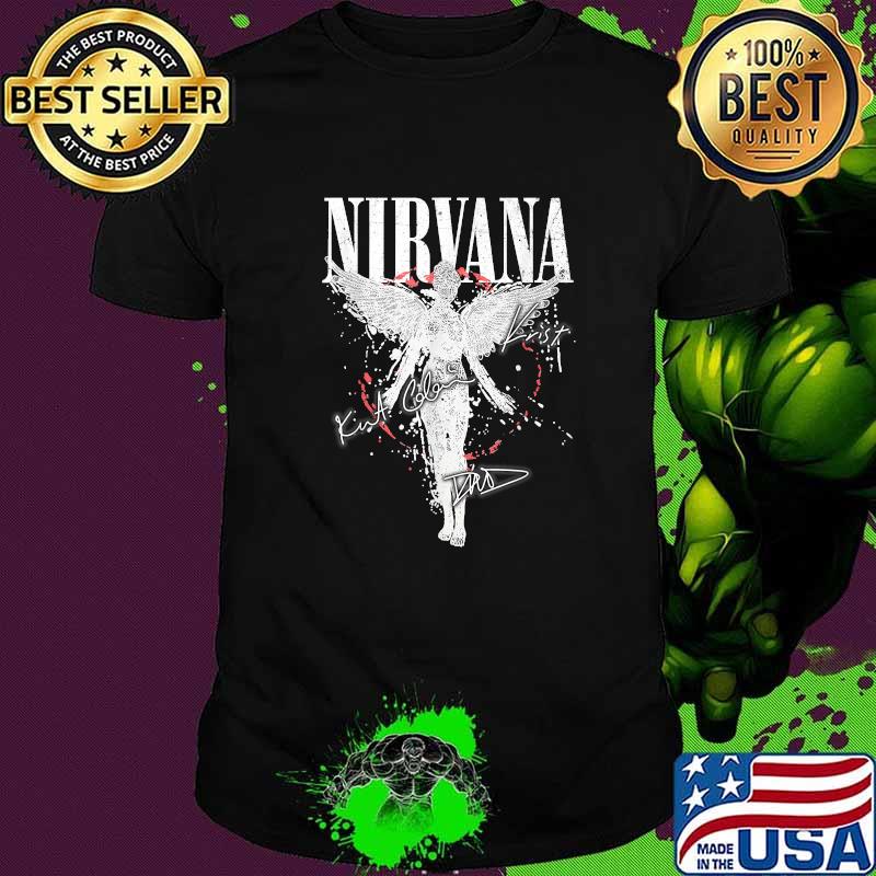Angel Nirvanas Art Music Rock Band Legend 80s 90s T-Shirt