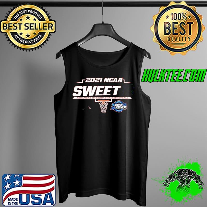 ARKANSAS RAZORBACKS 2021 NCAA SWEET 16 MARCH MADNESS SHIRT Tank Top ARKANSAS RAZORBACKS 2021 NCAA SWEET 16 MARCH MADNESS SHIRT Tank Top
