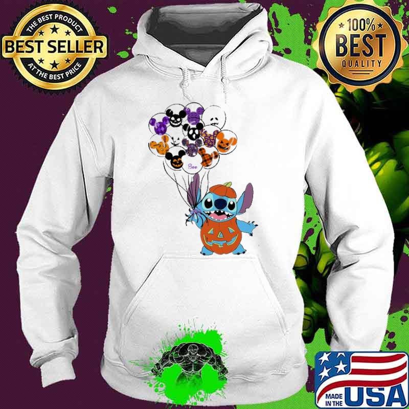 Baby Stitch Hand Holding Balloon Mickey Mouse Shirt Hoodie Baby Stitch Hand Holding Balloon Mickey Mouse Shirt Hoodie