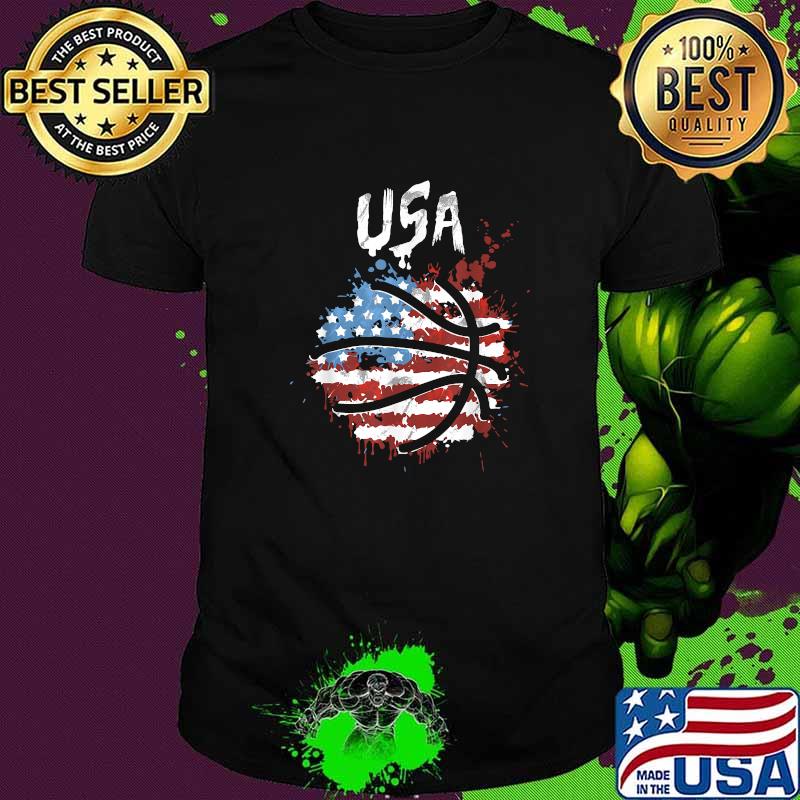 Basketball USA Flag Fan T-Shirt