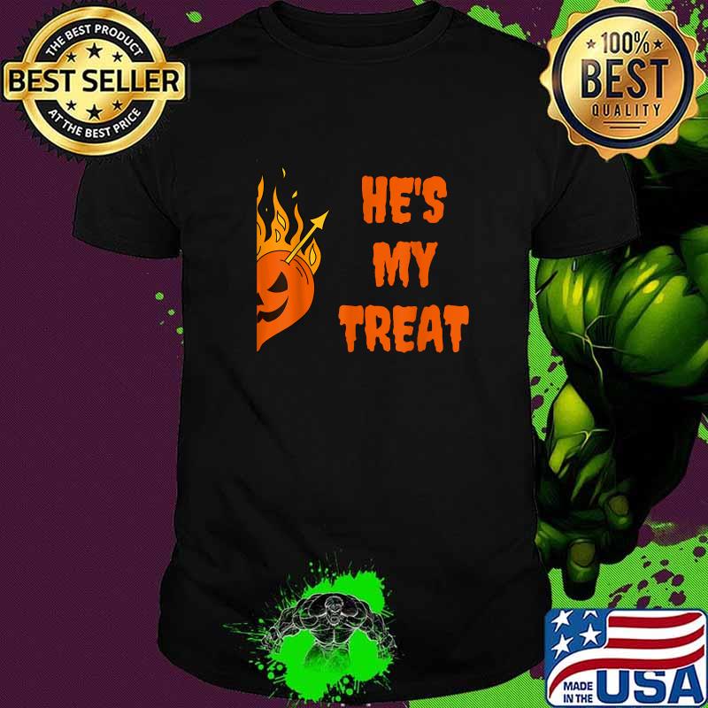 Best he's my treat pumpkin halloween T-Shirt