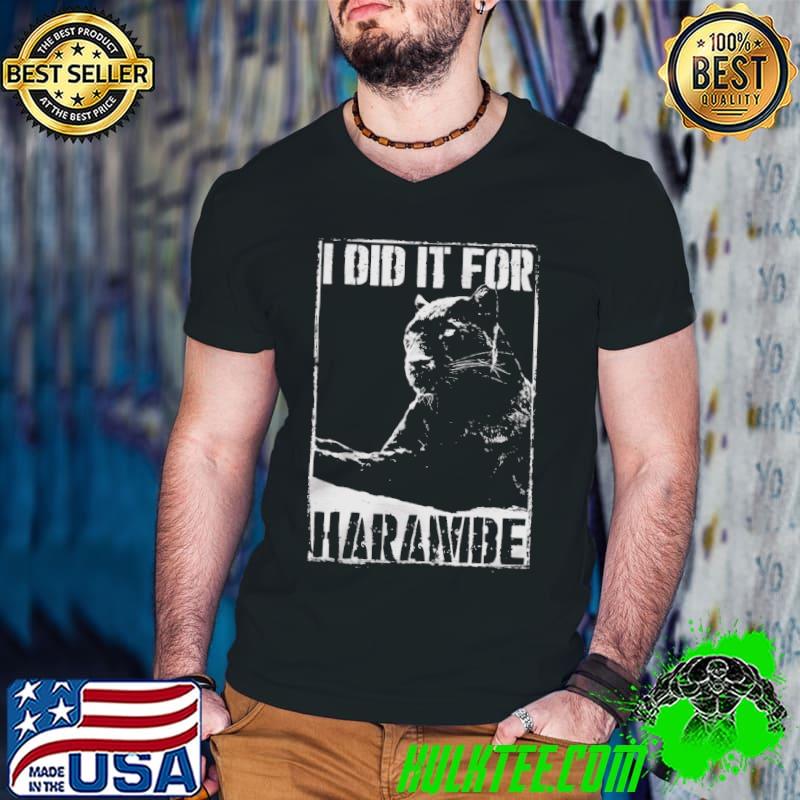 Black Panther I Did It For Harambe s Guys V Neck Black Panther I Did It For Harambe s Guys V Neck