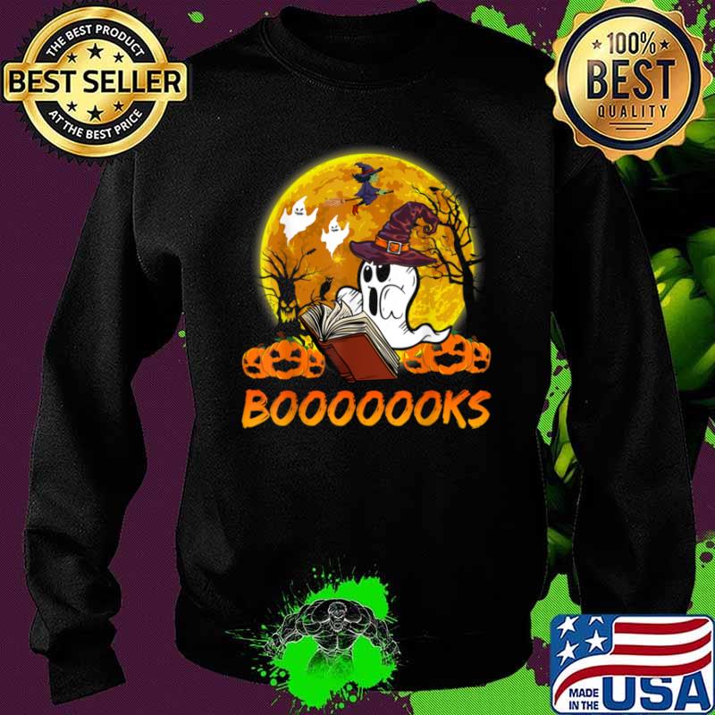Booooooks Boo Reading Books Halloween Pumpkin Shirt Sweater Booooooks Boo Reading Books Halloween Pumpkin Shirt Sweater