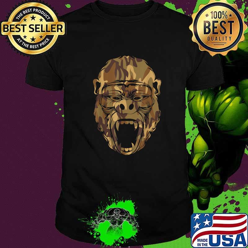 Camouflage Gorilla Silverback Monkey Ape T-Shirt