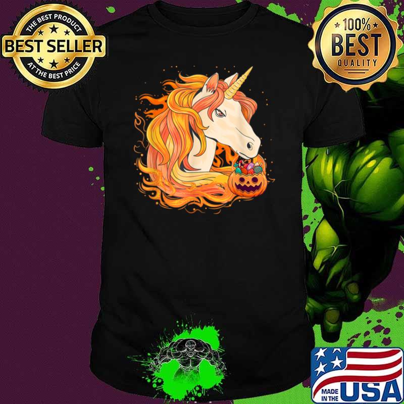 Candy Corn Unicorn Halloween Shirt