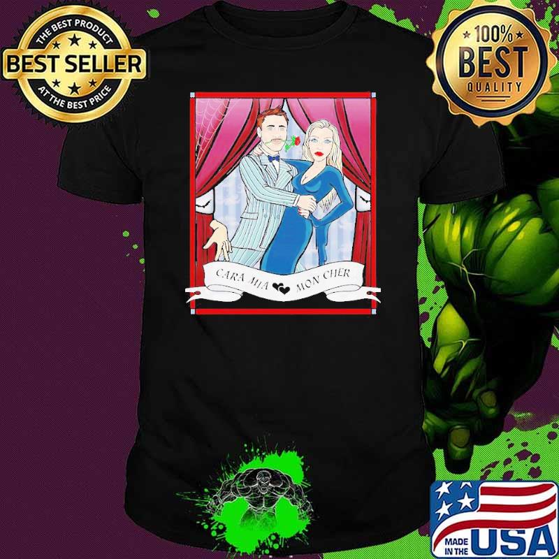 Cara Mia and Mon Cher horror couple art shirt