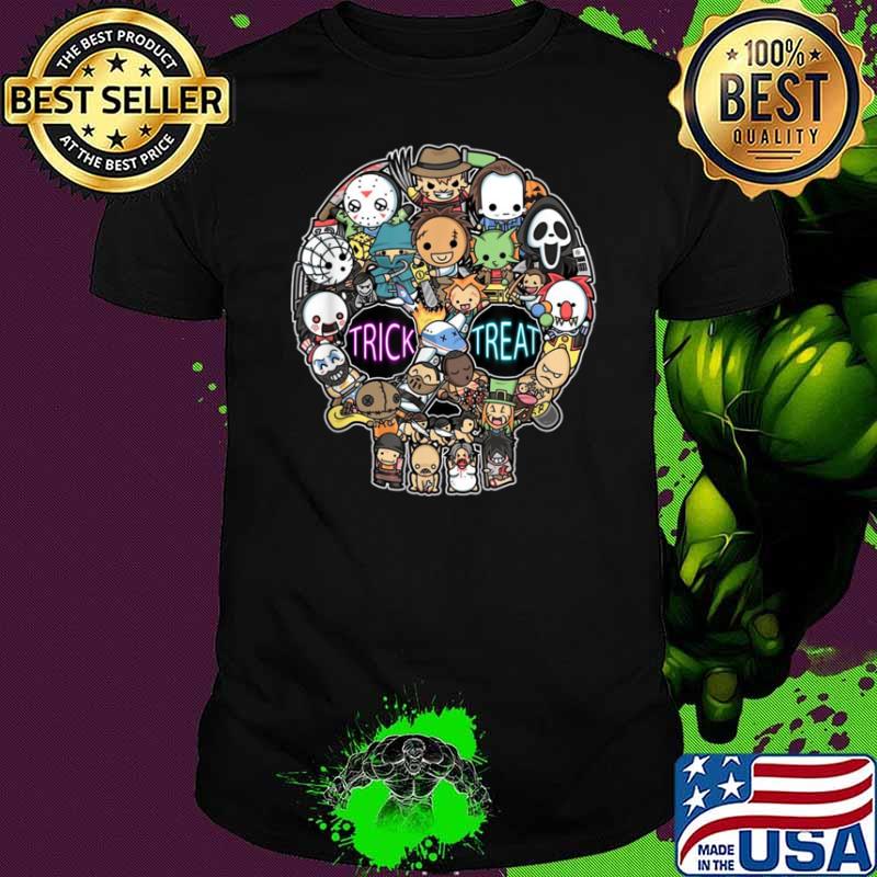 Characters Trick Or Treat Halloween Skull Shirt
