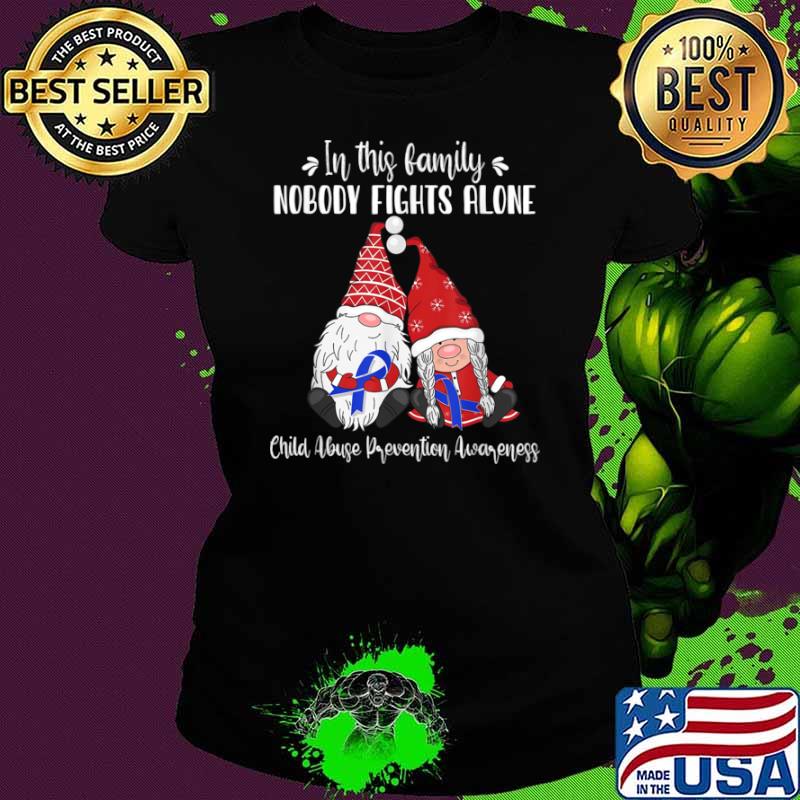 Christmas Gnomes Child Abuse Prevention Awareness Shirt Ladies tee Christmas Gnomes Child Abuse Prevention Awareness Shirt Ladies tee