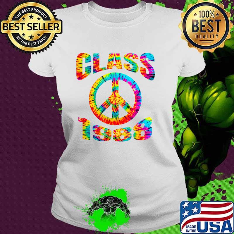 Class of 1988 Retro Vintage Tie Dye Peace T-Shirt Ladies tee Class of 1988 Retro Vintage Tie Dye Peace T-Shirt Ladies tee