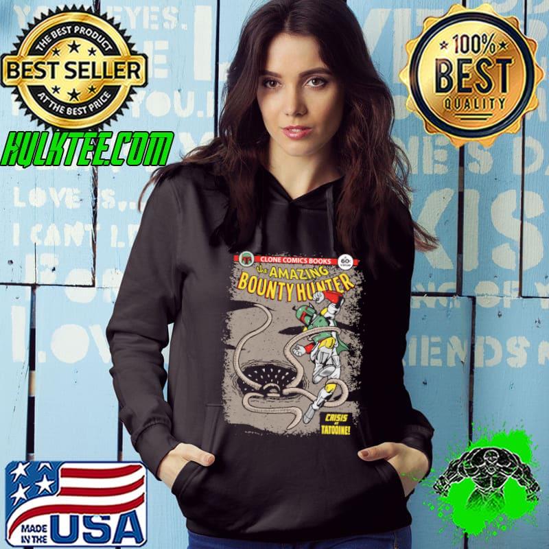 Clone comics books the amazing bounty hunter crisis at tatooine boba fett shirt Clone comics books the amazing bounty hunter crisis at tatooine boba fett shirt