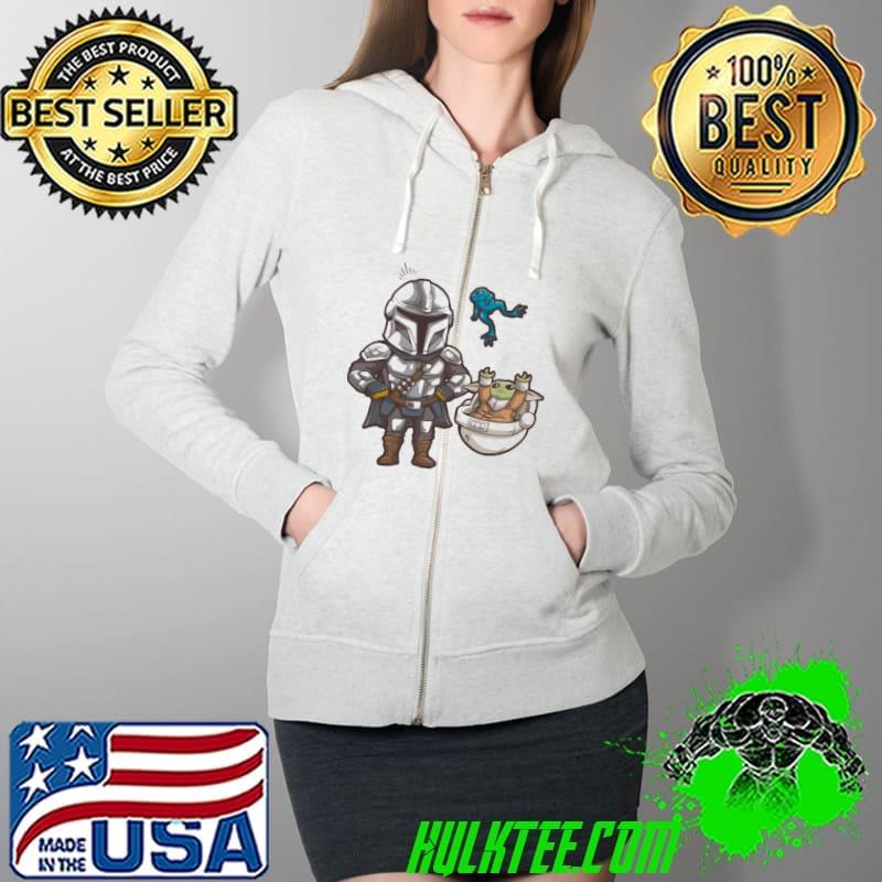 Daddy Mando Baby Yoda Shirt Full Zip Hooded Daddy Mando Baby Yoda Shirt Full Zip Hooded