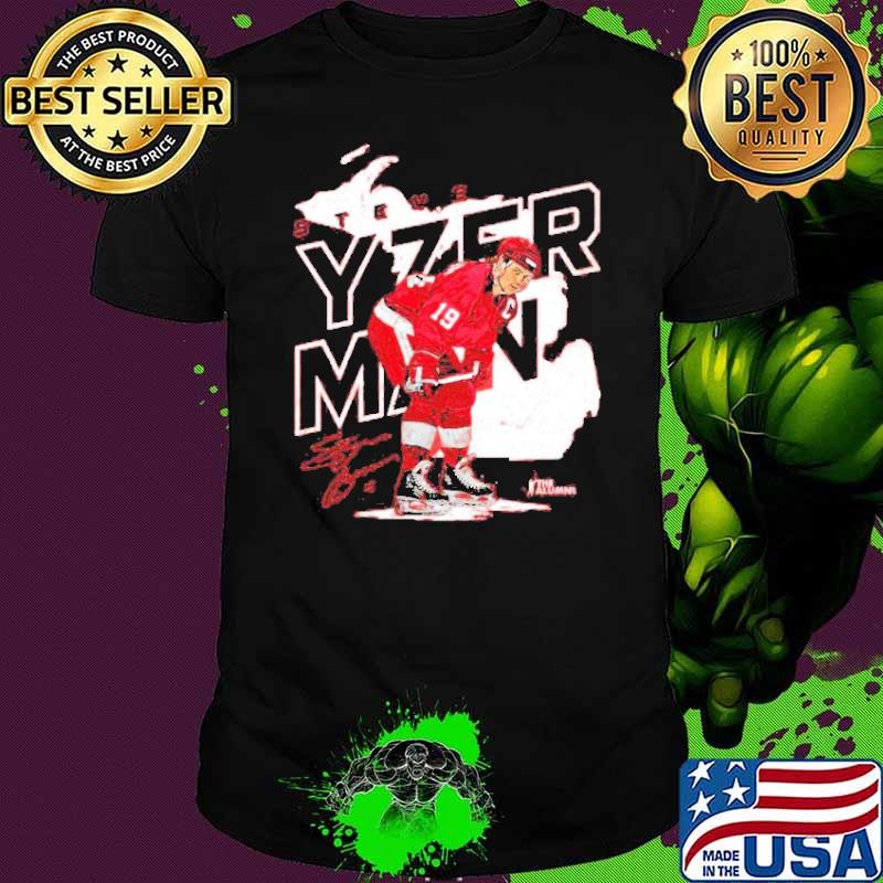Detroit Steve Yzerman signature shirt