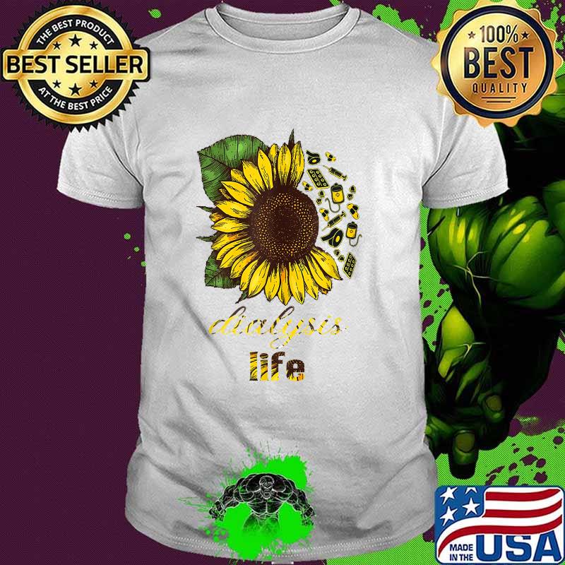Dialysis Tech Dialysis technologists sunflower Nurse T-Shirt