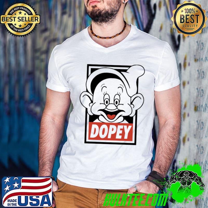 Disney Snow White Dopey Quiet Shirt Guys V Neck Disney Snow White Dopey Quiet Shirt Guys V Neck