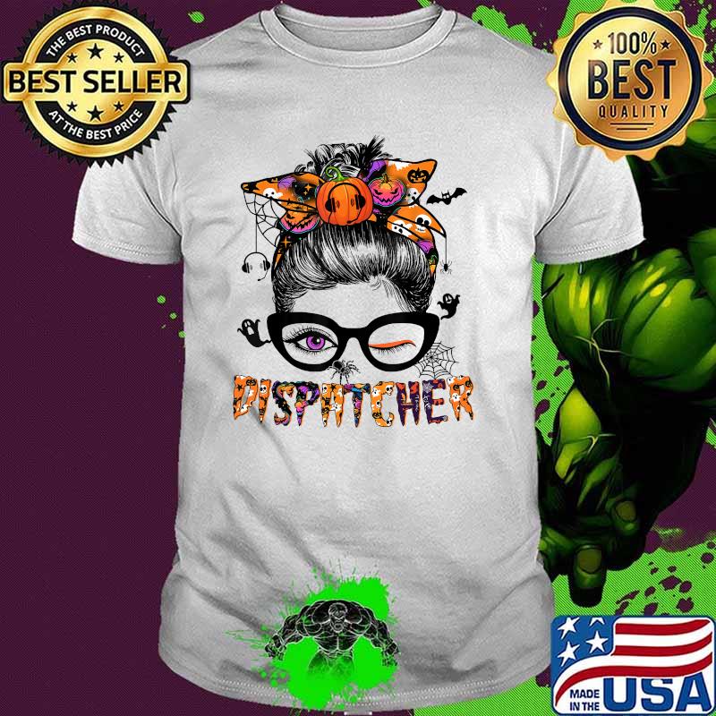 Dispatcher Messy Bun Hair Halloween T-Shirt