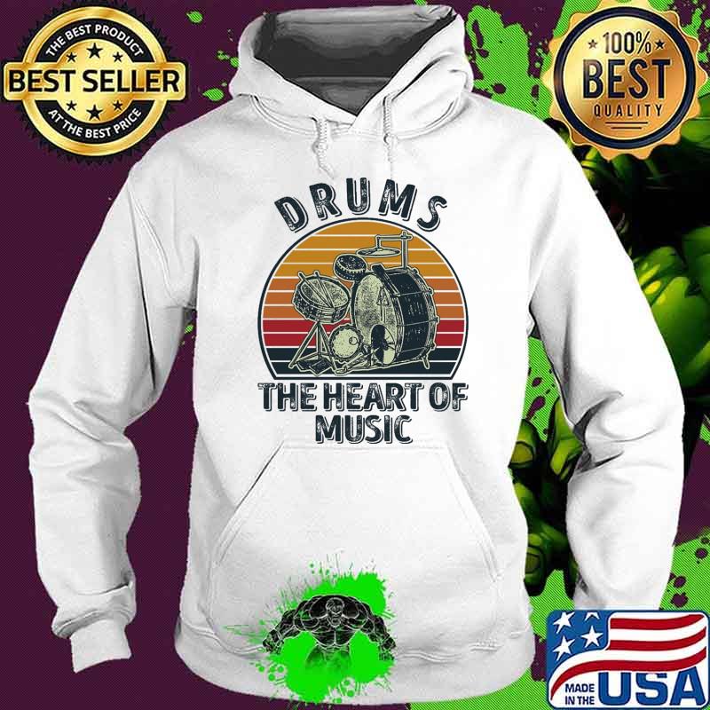 Drums the heart of music vintage sunset s Hoodie Drums the heart of music vintage sunset s Hoodie