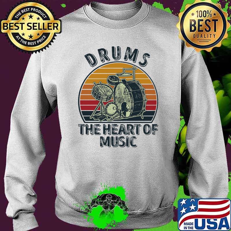 Drums the heart of music vintage sunset s Sweater Drums the heart of music vintage sunset s Sweater