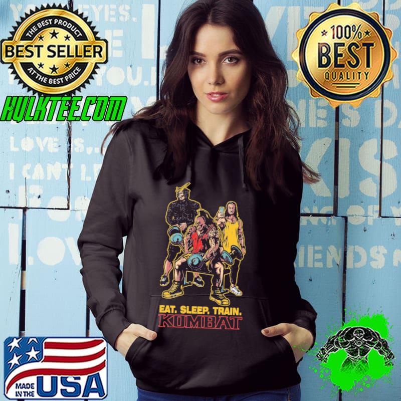Eat sleep train kombat weight lifting shirt