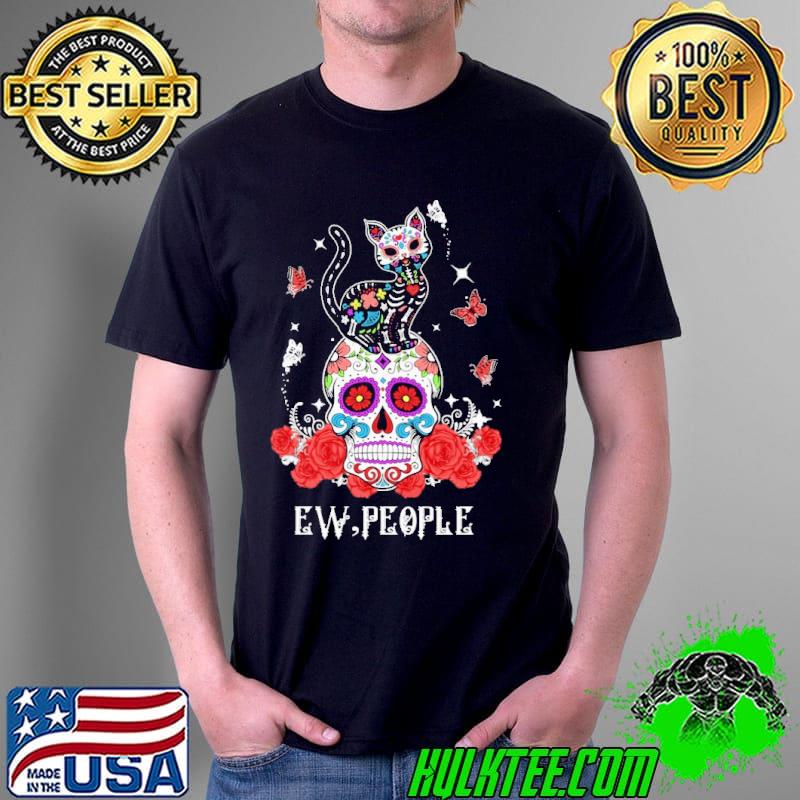 EW People Cat Skull Roses s Unisex EW People Cat Skull Roses s Unisex