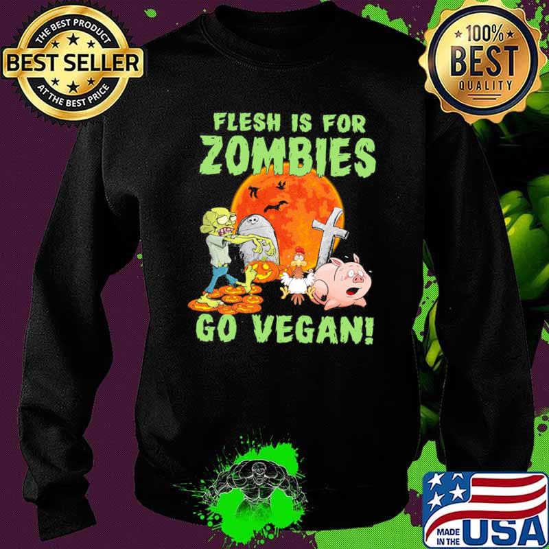 Flesh is for zombies go vwgan zombie chicken pig blood moon s Sweater Flesh is for zombies go vwgan zombie chicken pig blood moon s Sweater
