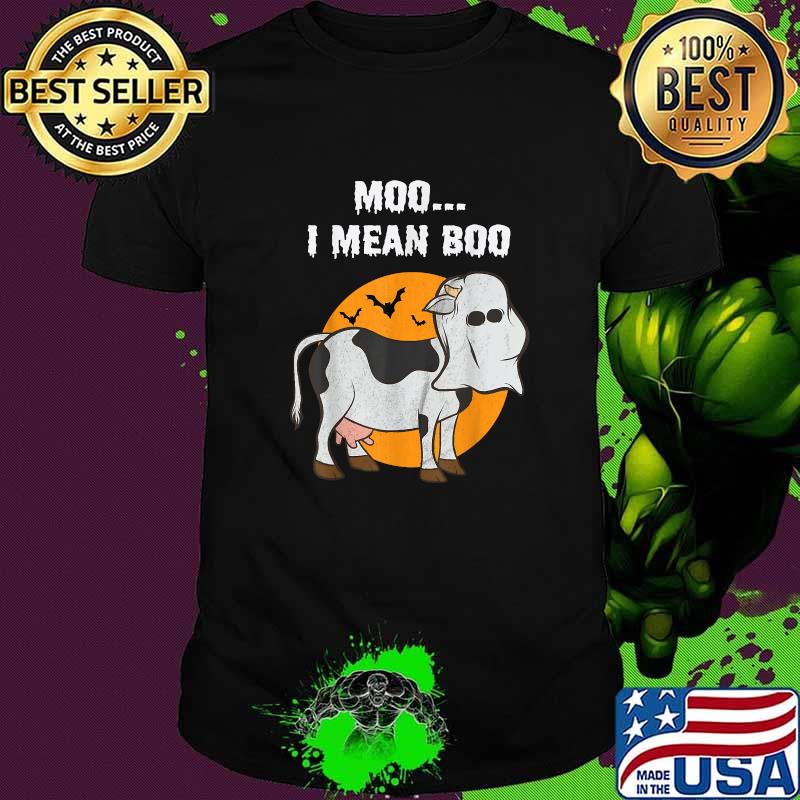 Ghost Cow Moo I Mean Boo T-Shirt