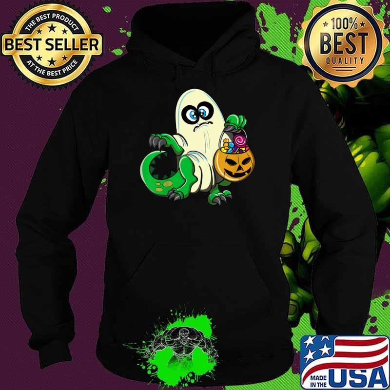 Ghost Dinosaur T Rex Jack O lantern Halloween Candy Bag Shirt Hoodie Ghost Dinosaur T Rex Jack O lantern Halloween Candy Bag Shirt Hoodie