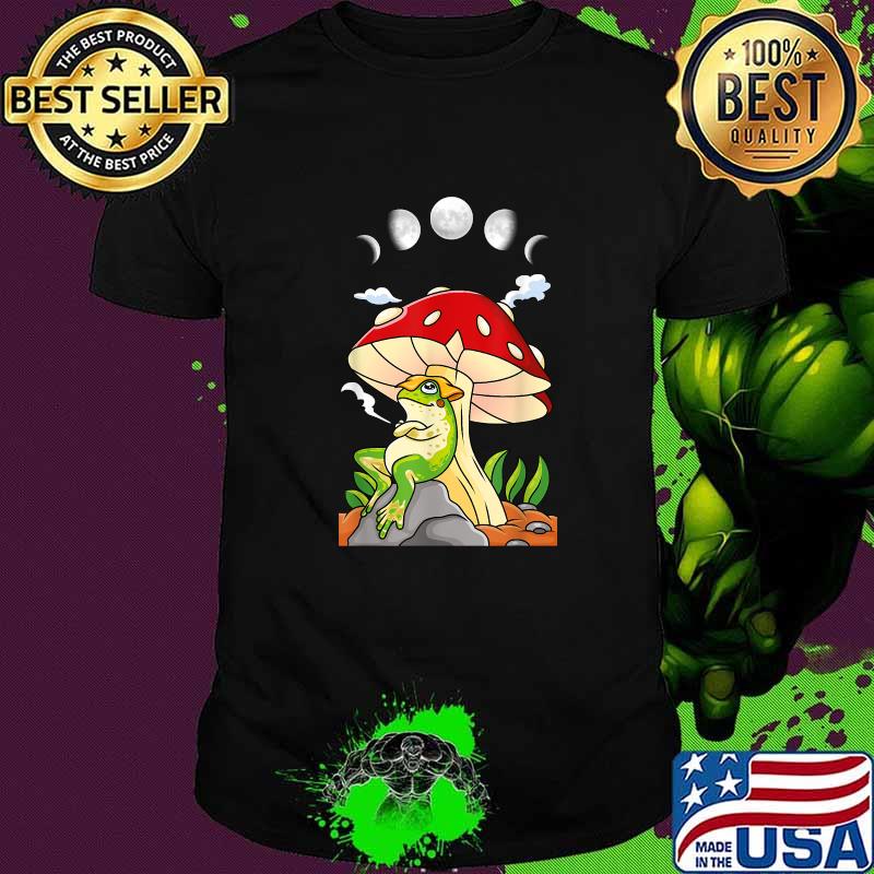 Goblincore Aesthetic Frog Mushroom Moon T-Shirt