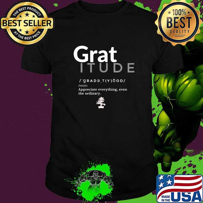 Gratitude Fashion Dictionary Appreciate Everything Even The Ordinary T-Shirt
