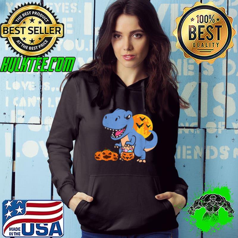 Halloween Shirts for Boys Kids Dinosaur T rex Mummy Pumpkin Shirt