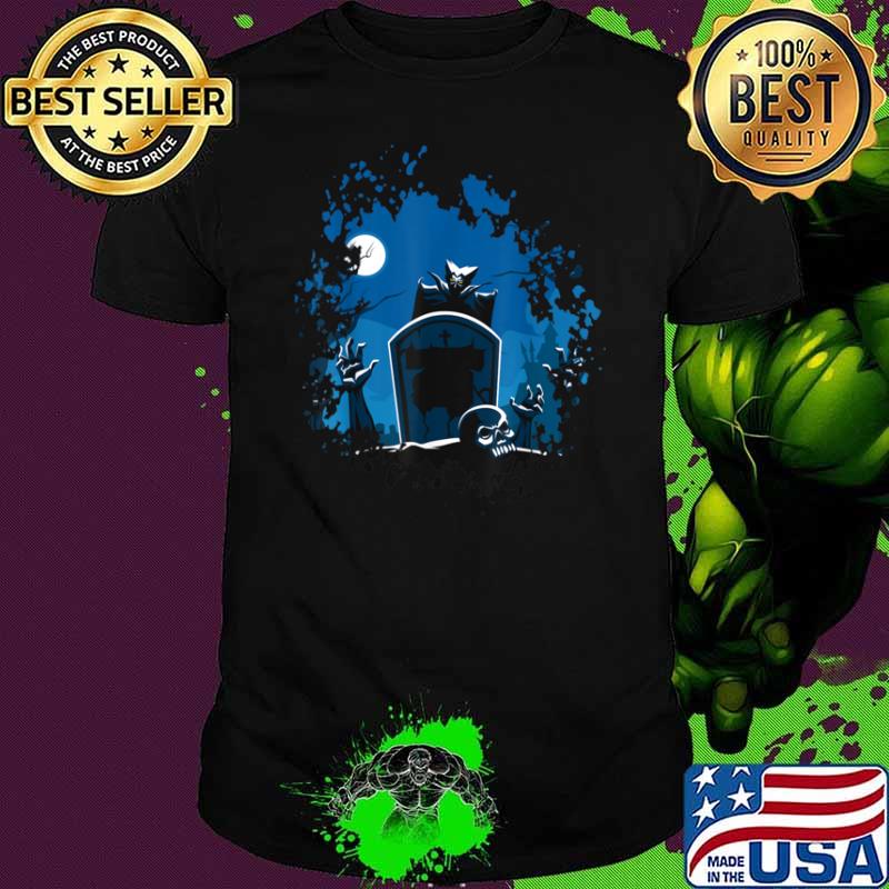 Halloween tombstone with skull horror hand and vampire bat Shirt