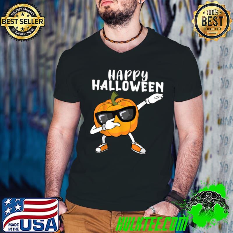Happy Halloween 2021 Dabbing Pumpkin Thanksgiving Day Shirt Guys V Neck Happy Halloween 2021 Dabbing Pumpkin Thanksgiving Day Shirt Guys V Neck