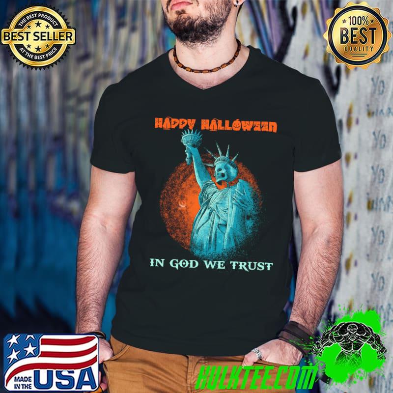 Happy Halloween IN God We Trust Shirt Guys V Neck Happy Halloween IN God We Trust Shirt Guys V Neck