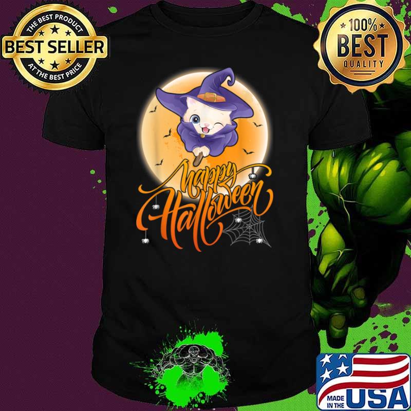 Happy Halloween Witch Kitty Halloween Shirt