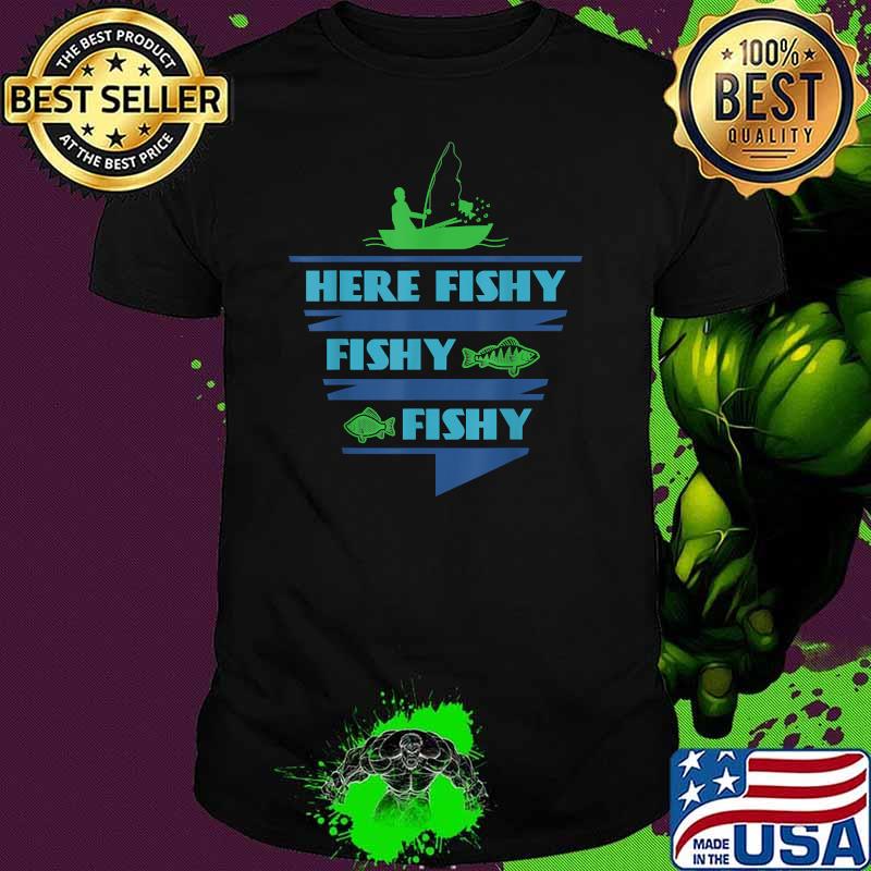 Here Fish Fishing print T-Shirt Here Fish Fishing print T-Shirt