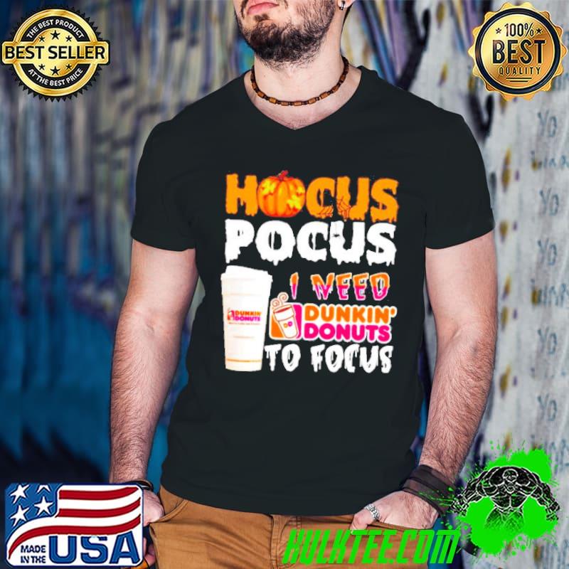 Hocus Pocus I need Dunkin Donuts to focus s Guys V Neck Hocus Pocus I need Dunkin Donuts to focus s Guys V Neck