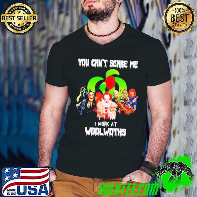 Horror Halloween you can’t scare me I Work At Woolworths Shirt Guys V Neck Horror Halloween you can’t scare me I Work At Woolworths Shirt Guys V Neck