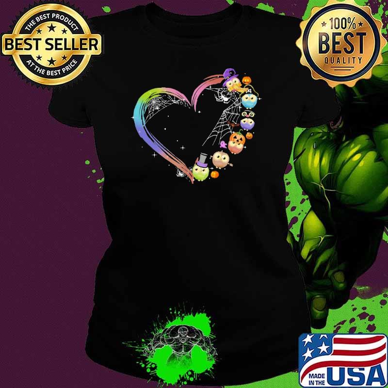 I Love Owls Heart Witch halloween Shirt Ladies tee I Love Owls Heart Witch halloween Shirt Ladies tee