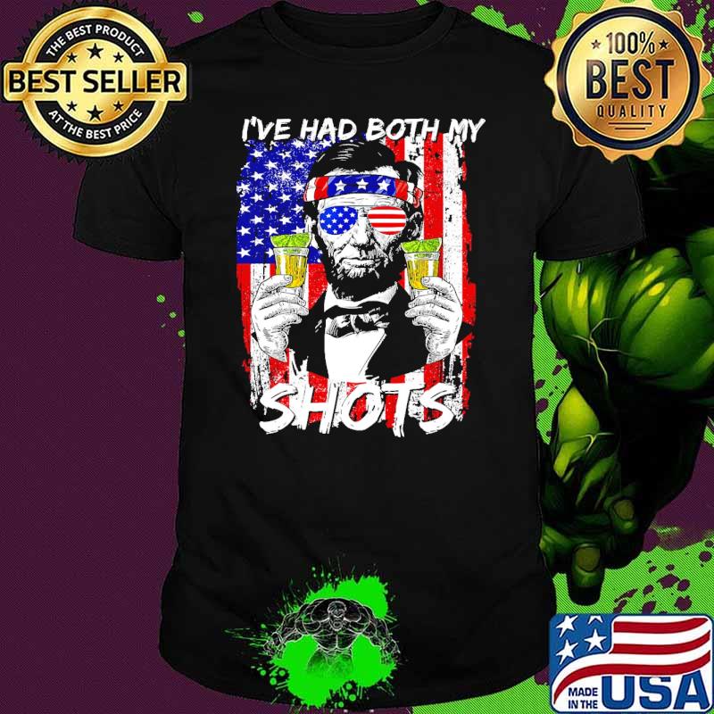 I've Had Both My Shots Tequila usa flag shirt